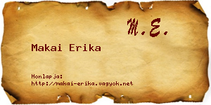 Makai Erika névjegykártya